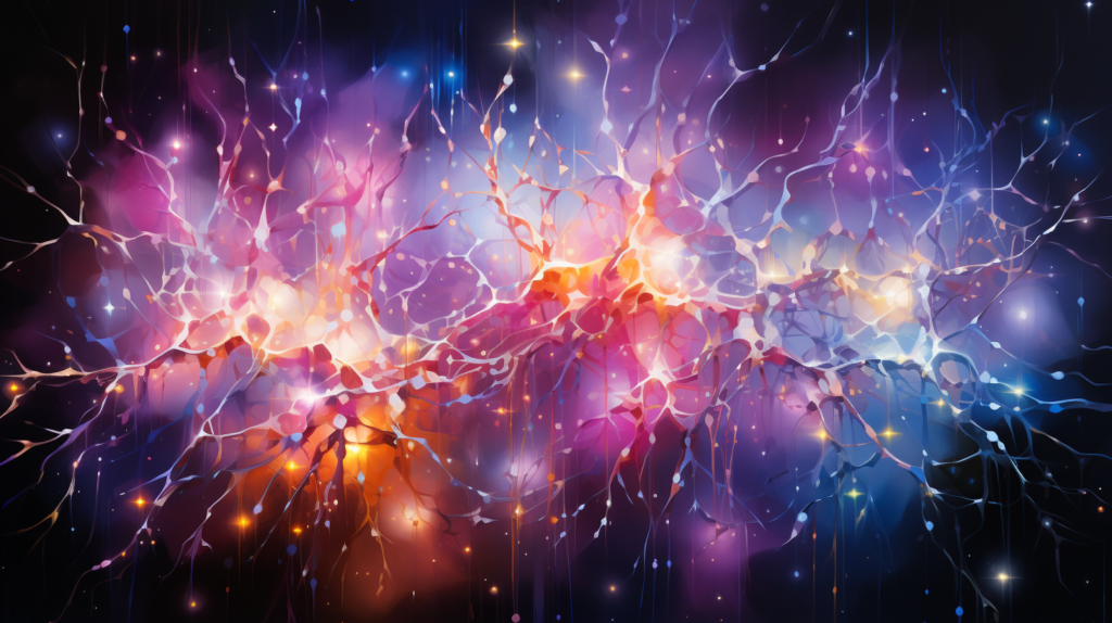 A human brain glowing in areas, symbolizing relief from depression, anxiety, and PTSD through ketamine