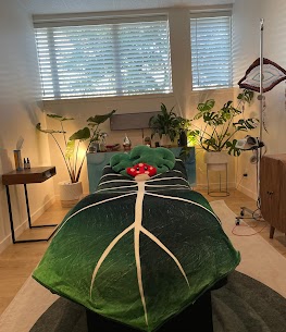 An inside view of a modern ketamine clinic showcasing a calm and professional setting